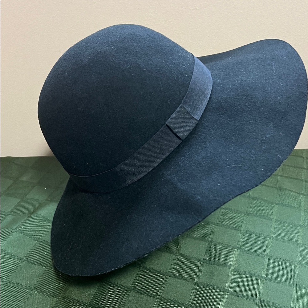 Cotton On Wide-Brim Felt Hat - Black - Picture 2 of 9